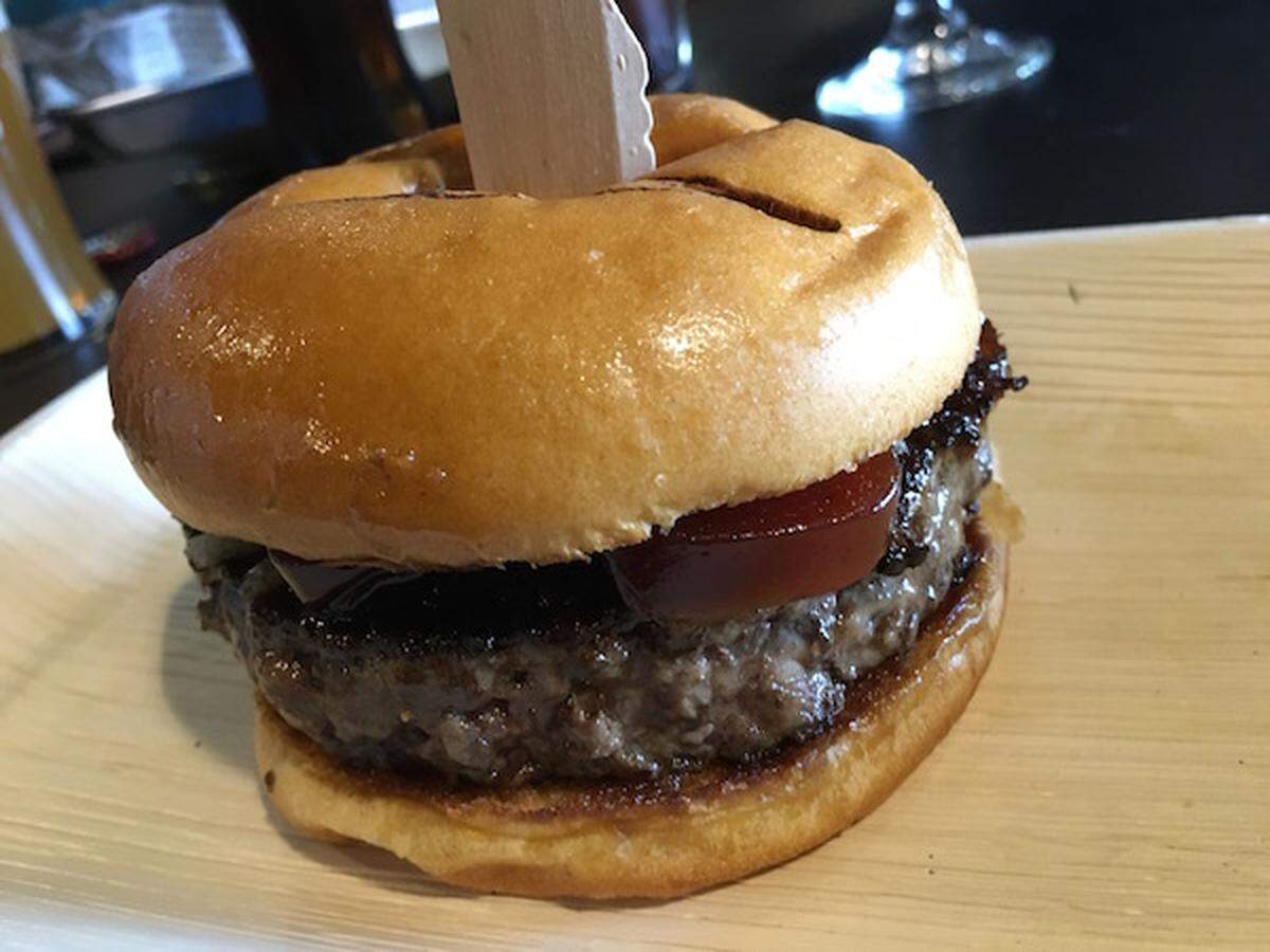 Twisted Fork's Kitchen Burger with guava