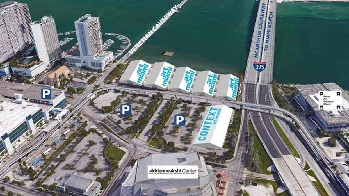 Rendering of Art Miami’s new site at the lot of the former Miami Herald building. (Courtesy of Art Miami)