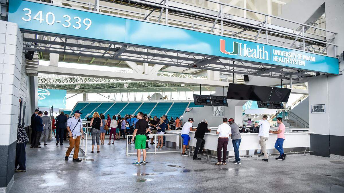 View from the Concourse Level Party Terrace. Photo courtesy of Miami Dolphins.