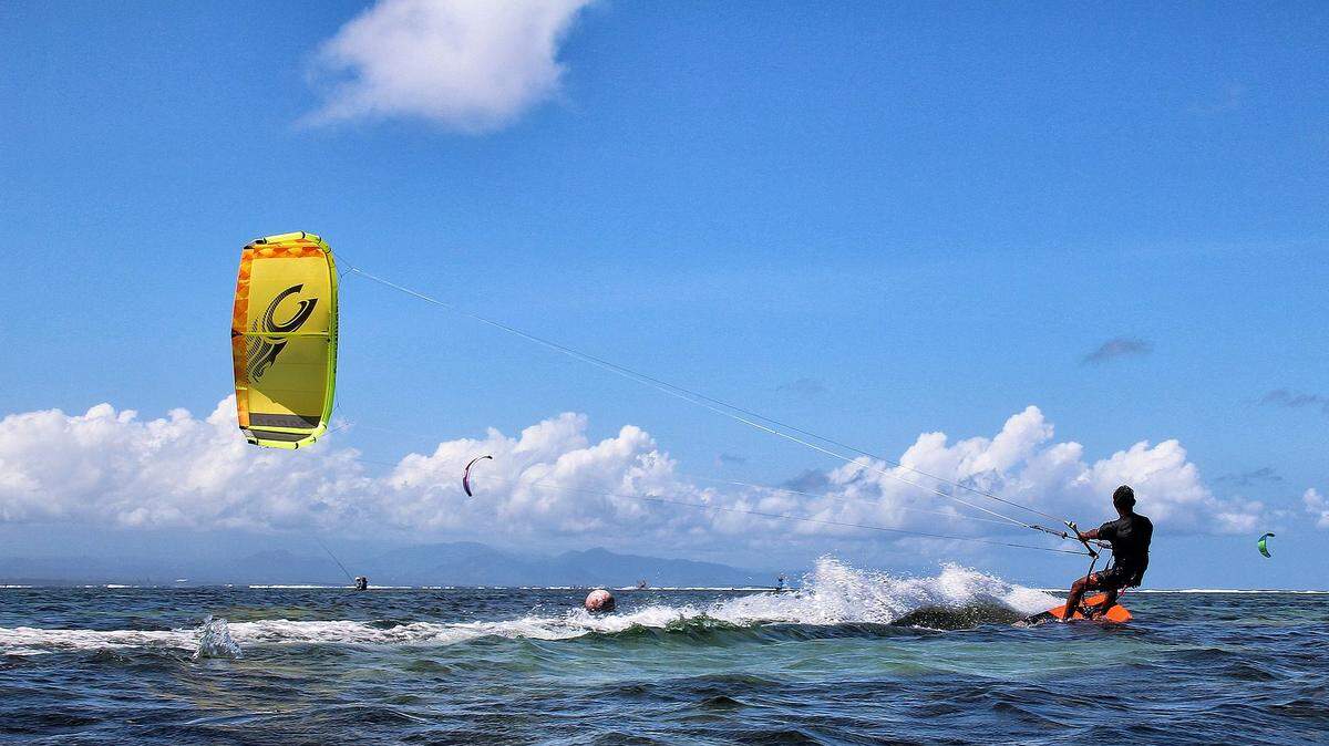 Kite surfing in South Florida.
