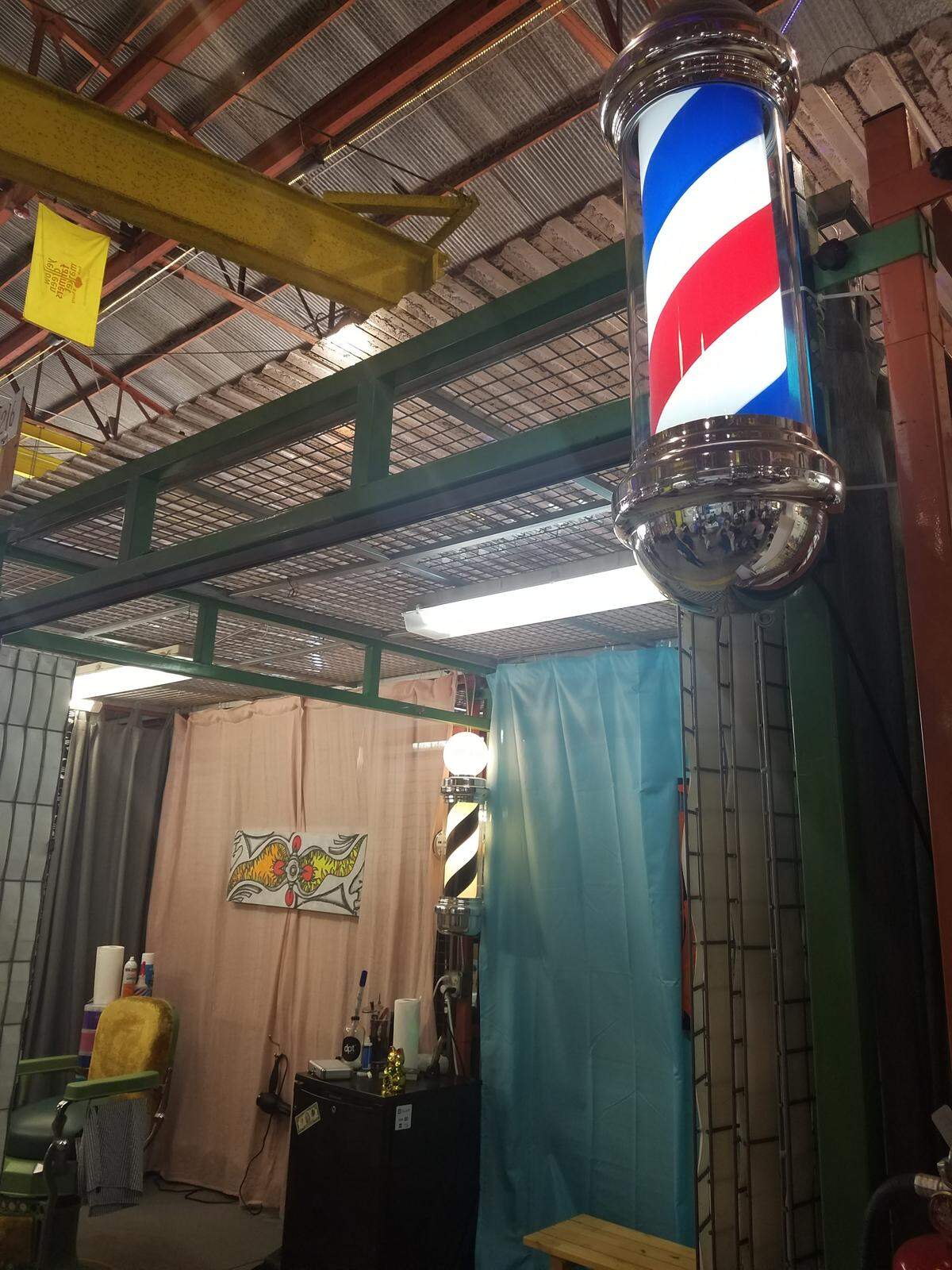 Seriously. There is a barber shop.