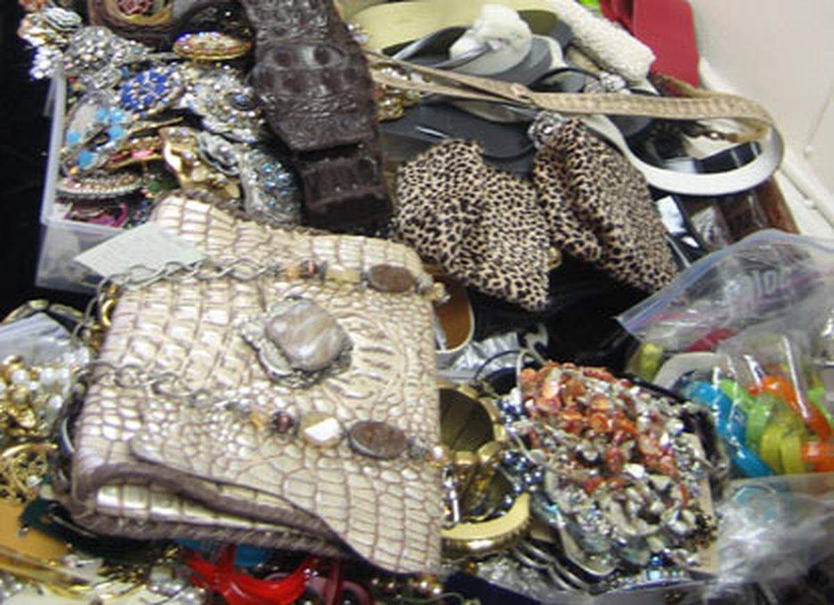 It's like a flea market at Schwartz's fashion potal inside Hair Magic Salon. Photo: Dinkinish O'connor.