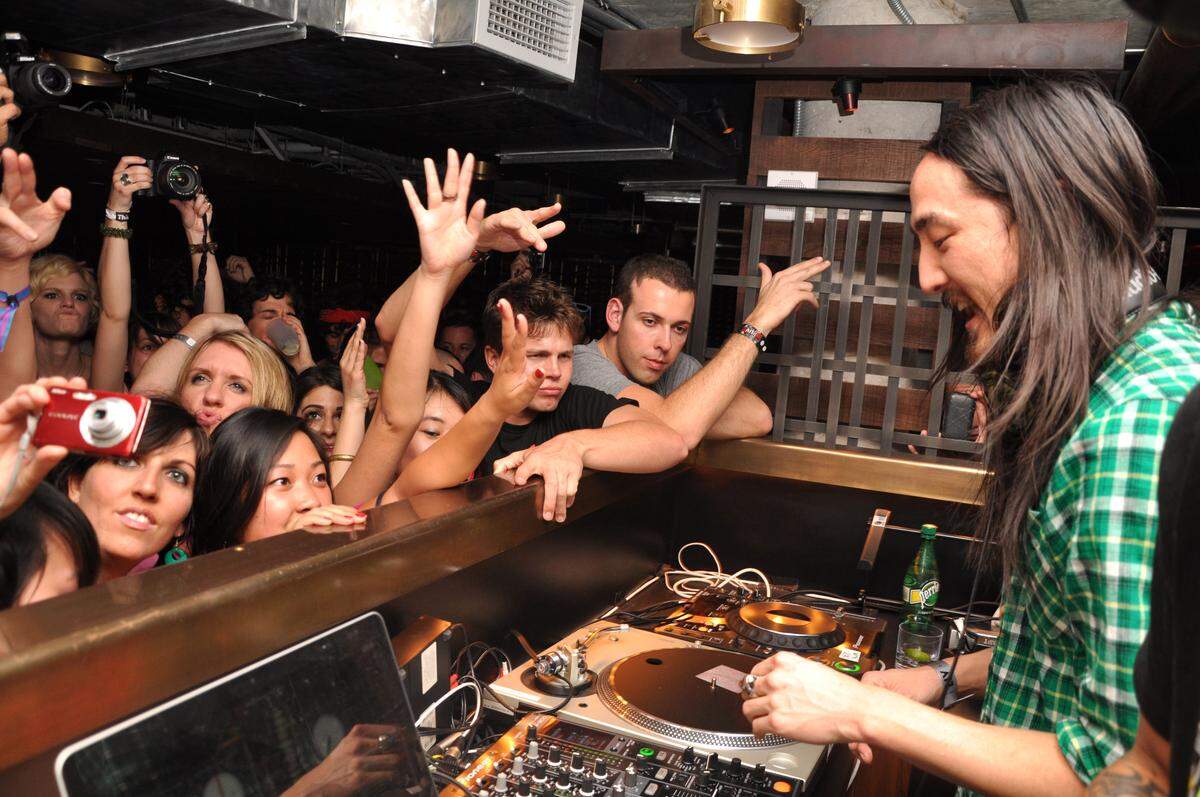 At Canada's INK entertainment/ DIM MAK records WMC party at Blade:-DJ Steve AOKIManny Hernandez Photos 305-753-5899