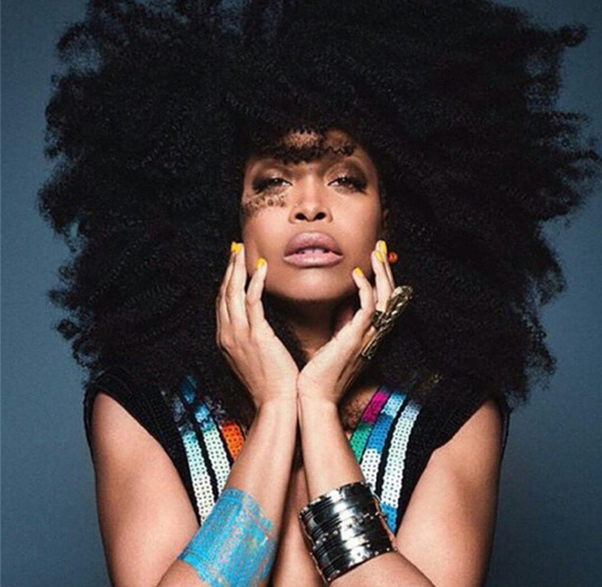 Erykah Badu performs at Jazz in the Gardens on Sunday, March 12, 2023.