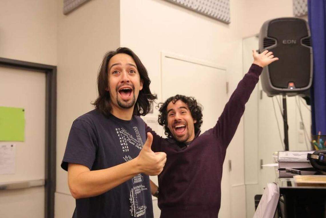 Lin-Manuel Miranda’s right-hand man in creating the music for “Hamilton” is Miami’s Alex Lacamoire, right. (Joan Marcus)