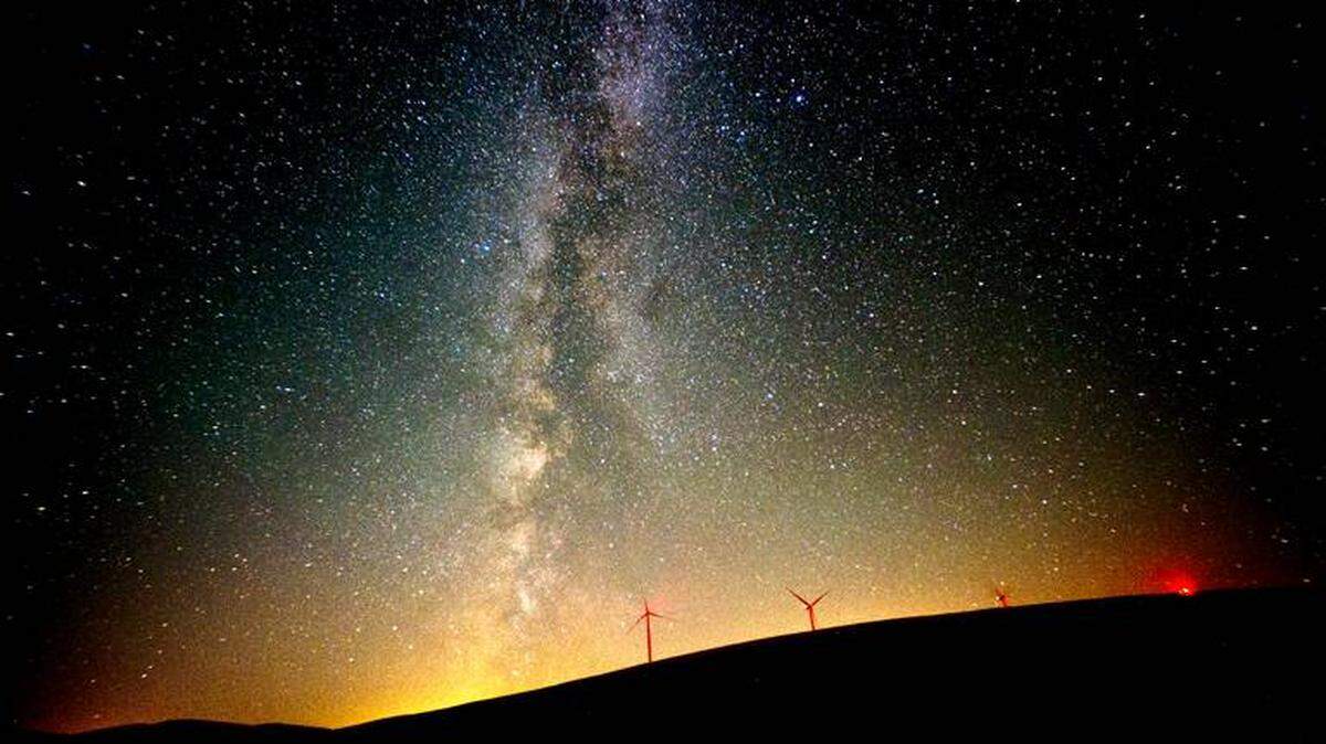 The Milky Way lights up the Pacific Northwest sky during the Perseid Meteor Shower on Aug. 12, 2016, north of Dayton, Washington.