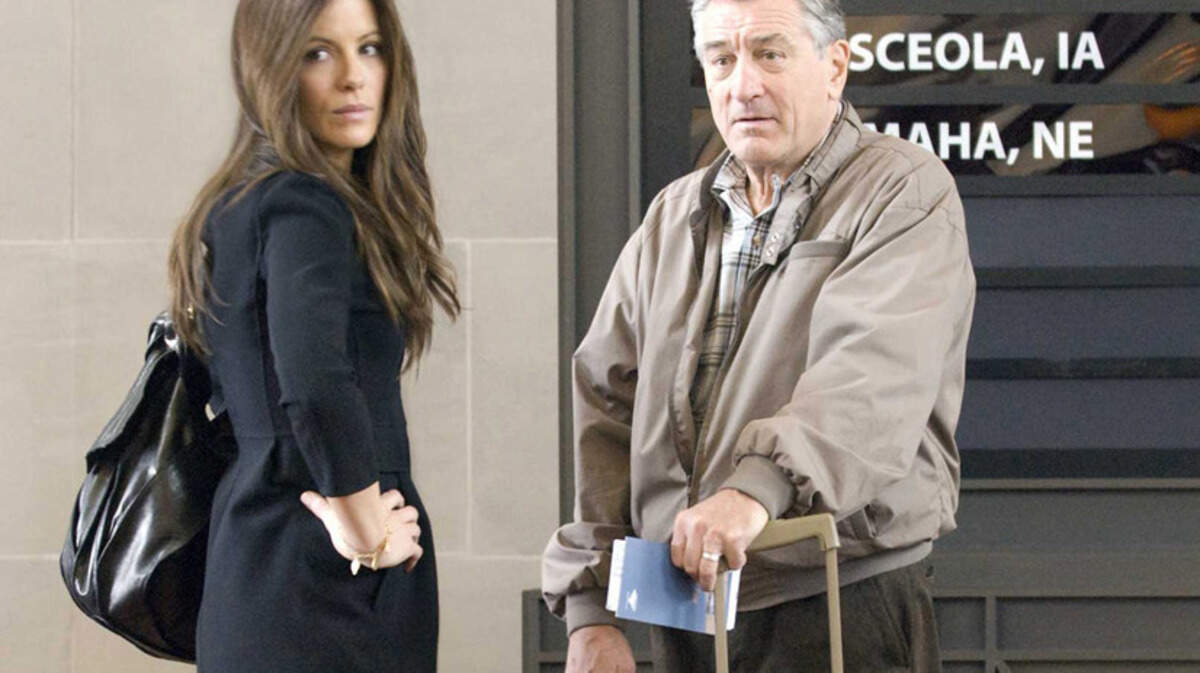 In this film publicity image released by Miramax Film Corp., Robert De Niro, right, and Kate Beckinsale are shown in a scene from "Everybody's Fine." (AP Photo/Miramax Film Corp., Abbot Genser)