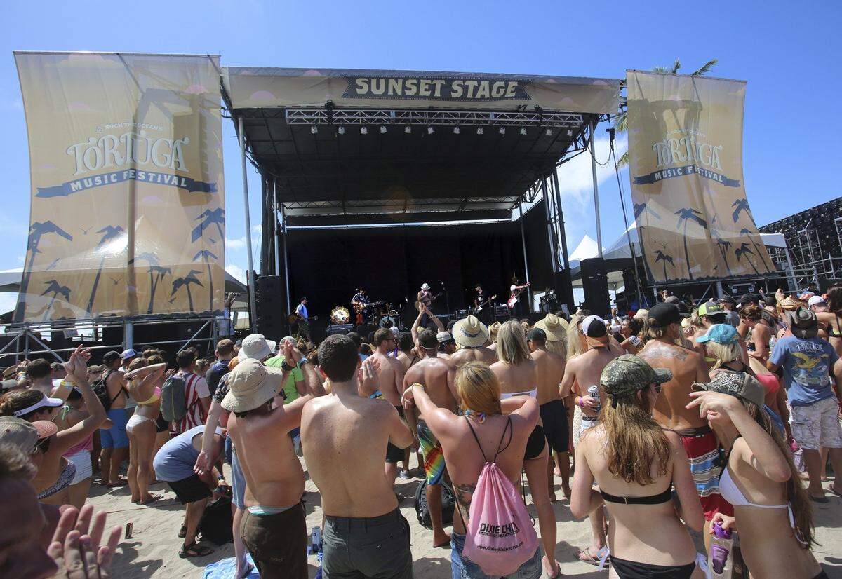 Drake White and the Big Fire performs on one of three stages at the 2015 Rock the Ocean’s Tortuga Music Festival at Fort Lauderdale Beach Park on Saturday, April 11, 2015. Named for the turtles that nest on that beach, the two-day event continues Sunday, April 12, 2015. Since its 2013 debut, the event has raised nearly $200,000 for marine conservation organizations.