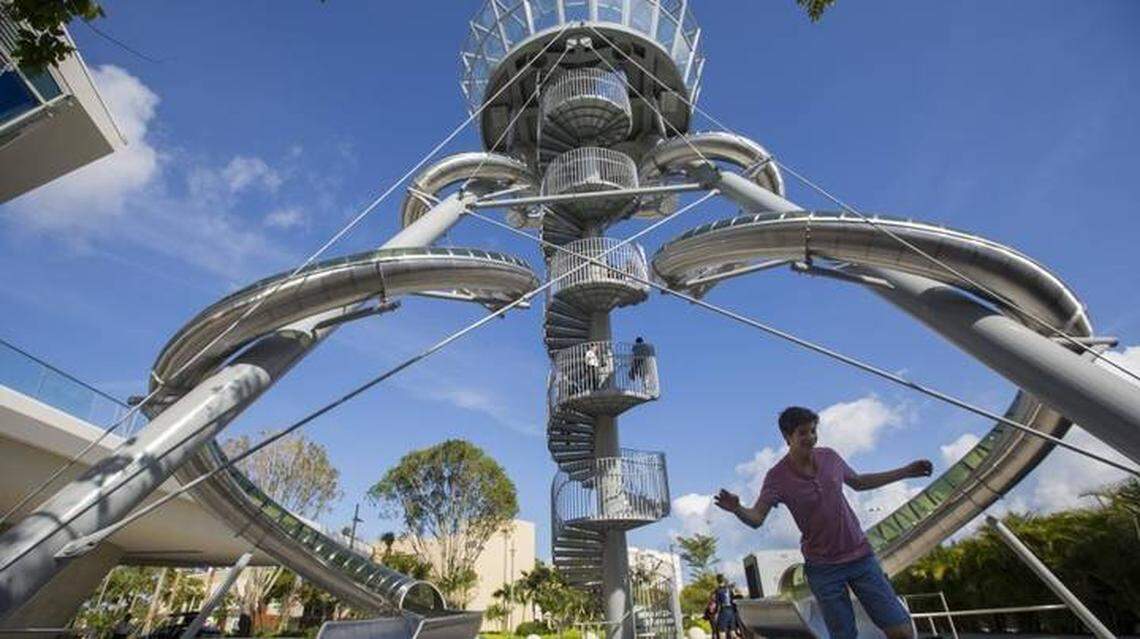 Ride the slide at Aventura Mall and dine in the new wing.