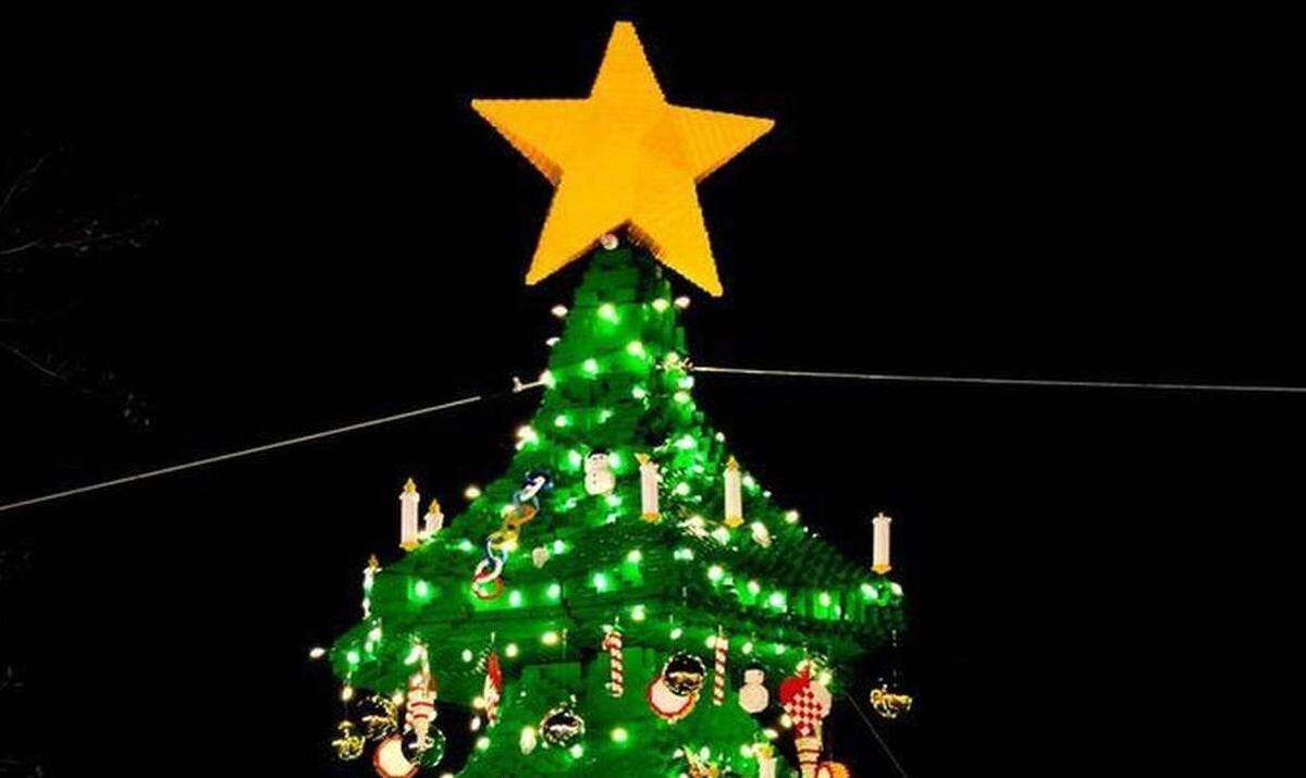 A giant Christmas tree made of Lego bricks is part of Legoland’s Christmas Bricktacular celebration. CHIP LITHERLAND - LEGOLAND FLORIDA