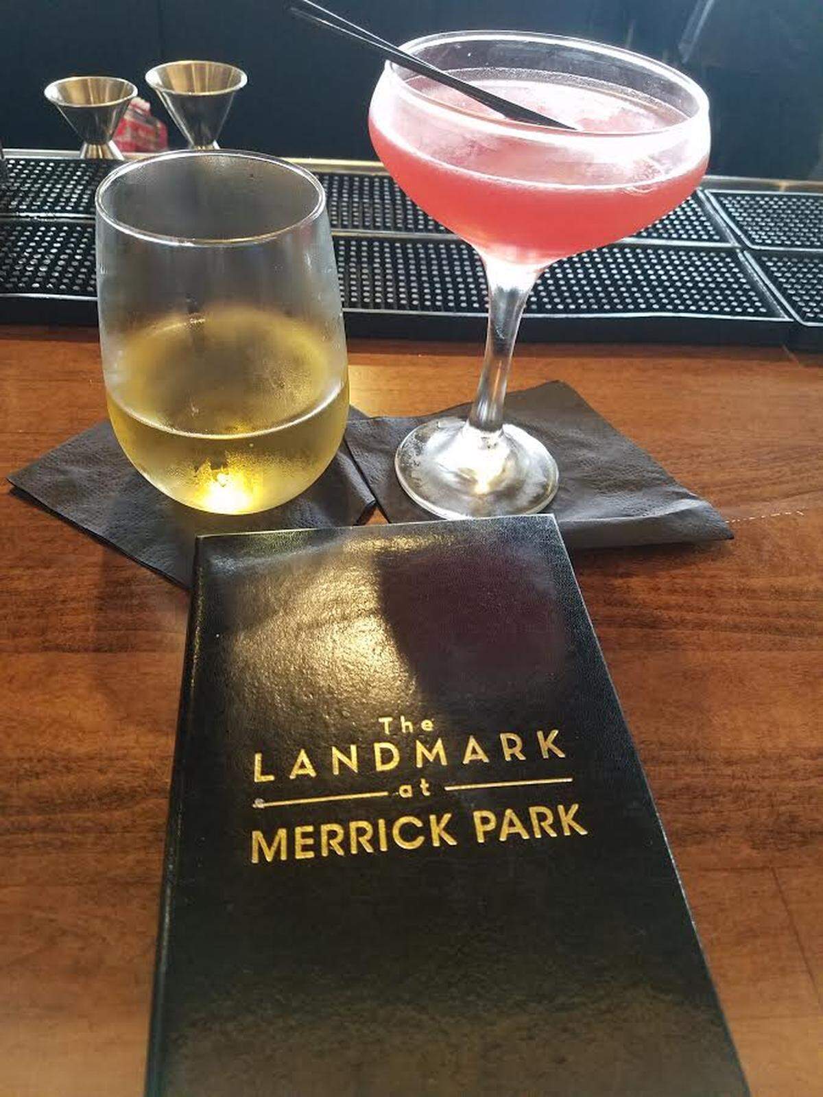 One Coppola Chardonnay and one Landmark for us, bartender!