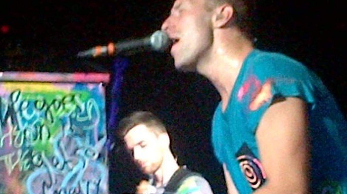 Chris Martin of Coldplay performs