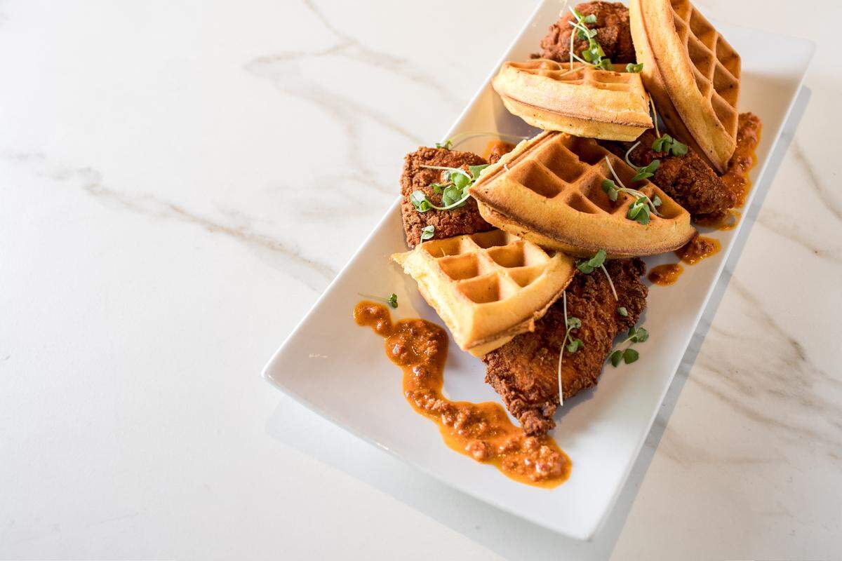 Fried Chicken and Waffles at Bulla Gastrobar
