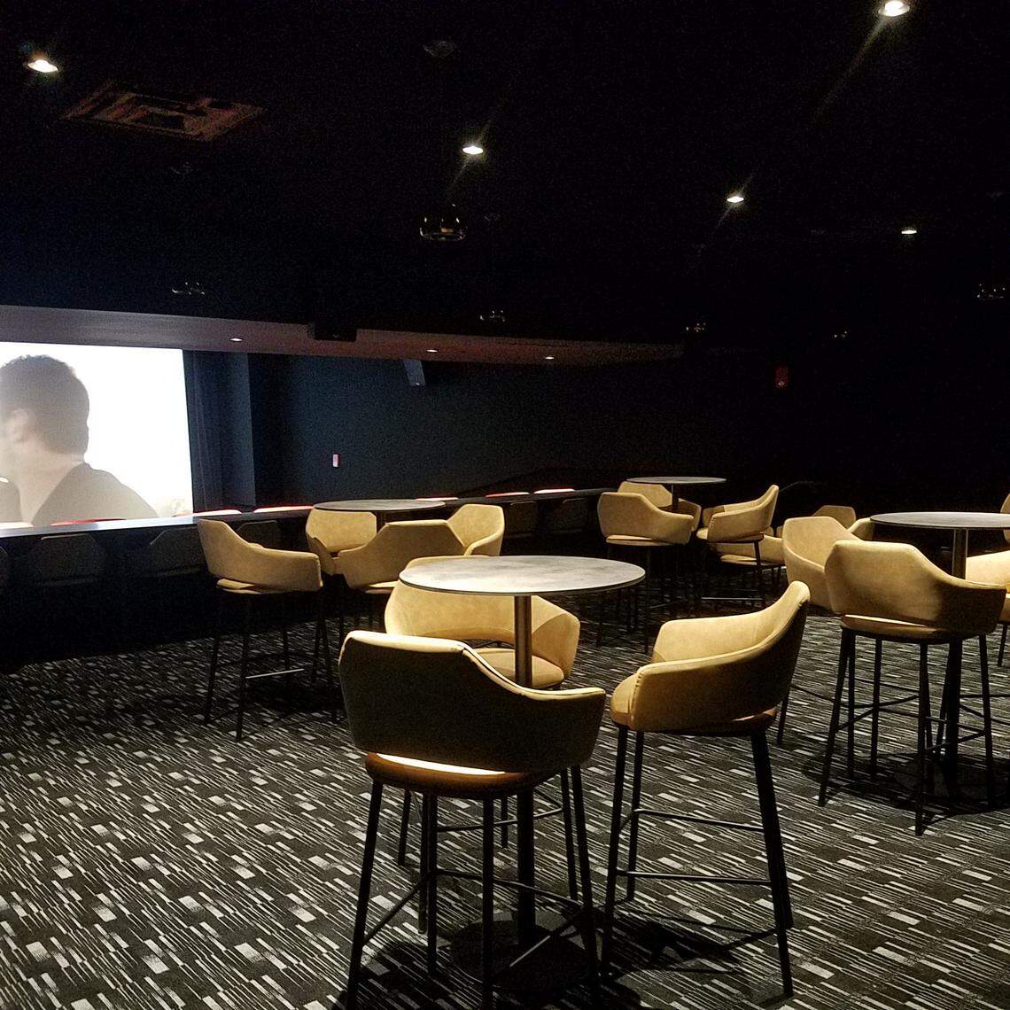 The private lounge in The Spot, which boasts an  Atmos theater.