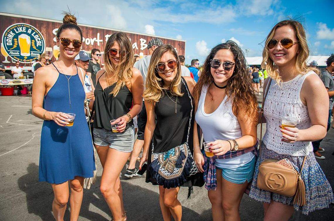 Beer lovers will converge at Peacock Park for this year's Grovetoberfest. Pictured are happy attendees at the 2016 event. (Facebook)