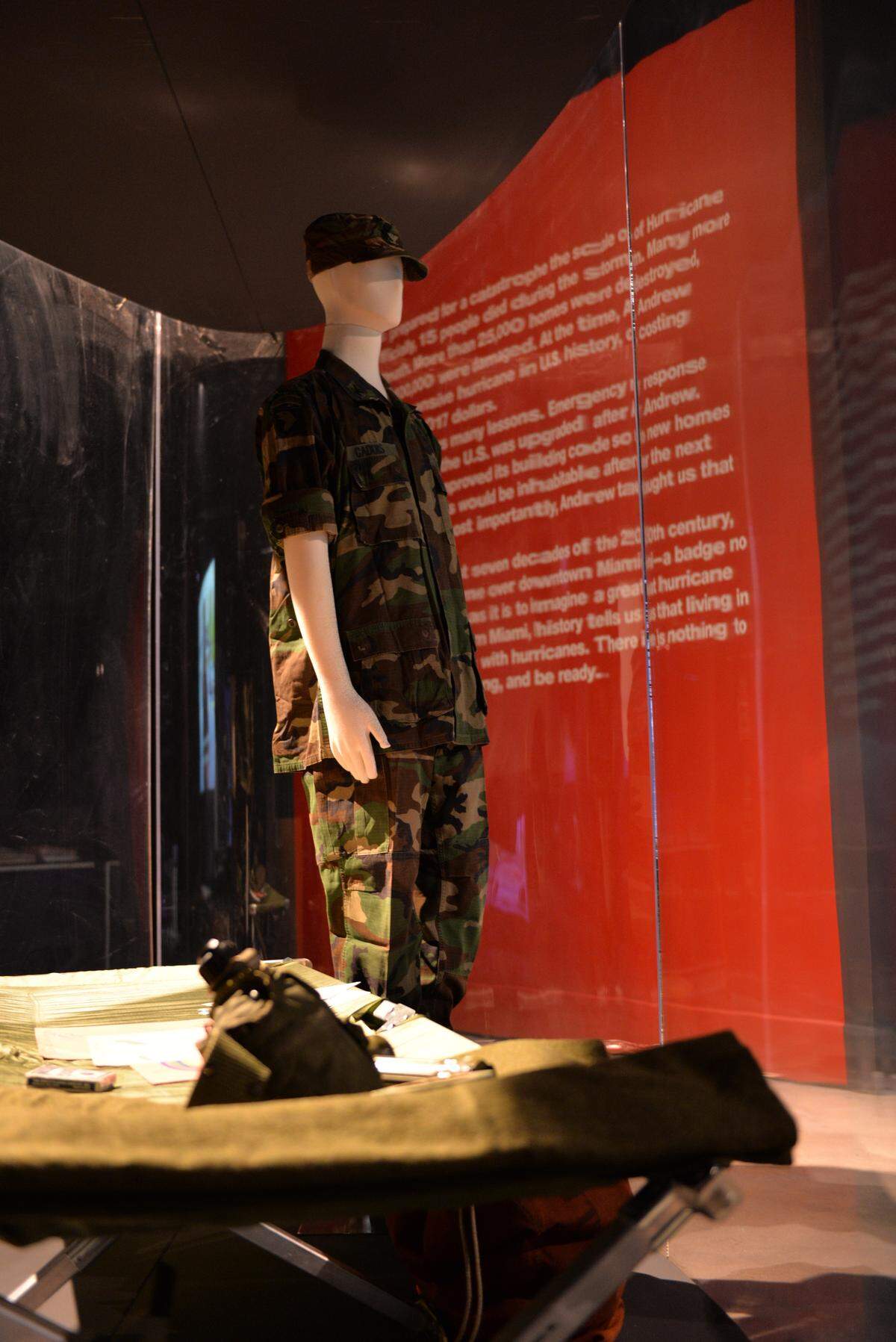 Part of HistoryMiami's exhibit about Hurricane Andrew.