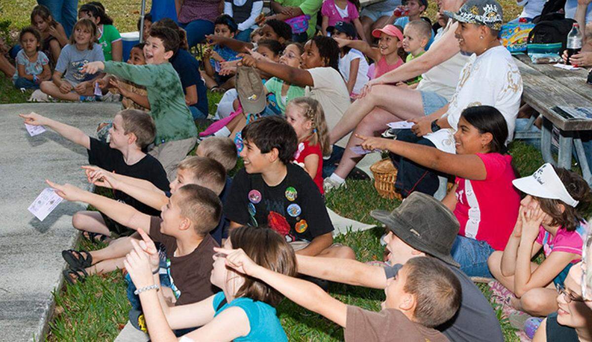 Kids engaged during a Family Fun Fest at Biscayne National Park. (NPS Photo by Thomas M. Strom)