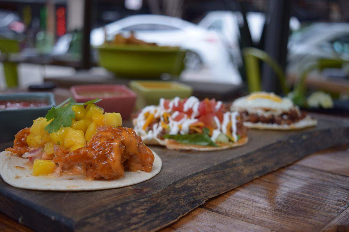 Load up on hand-crafted tacos at the Cinco de Mayo street party. (Handout)