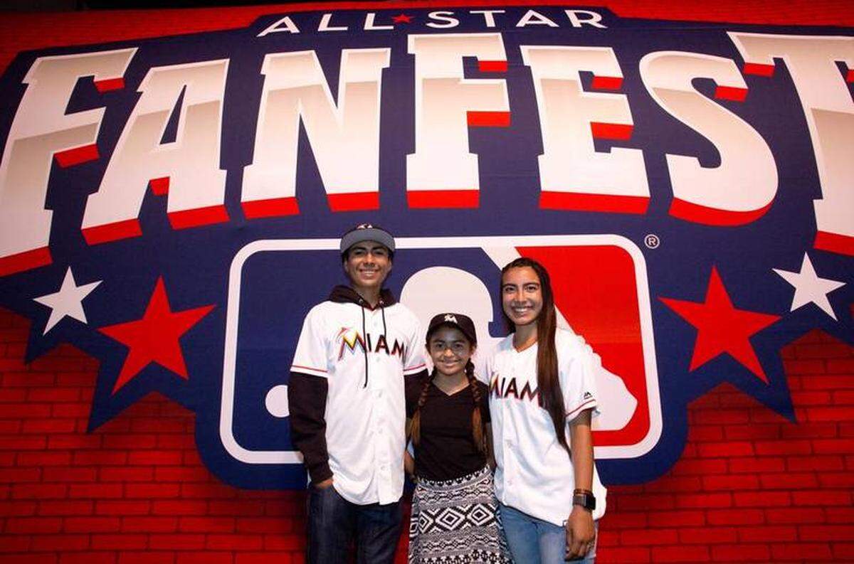 Miami Marlins fans at the MLB All-Star FanFest last year during MLB All-Star Week in San Diego. This year MLB All-Star Week is in Miami-Dade County, and FanFest is July 7-11 at the Miami Beach Convention Center. Photo By Earnie Grafton Photo Courtesy MLB