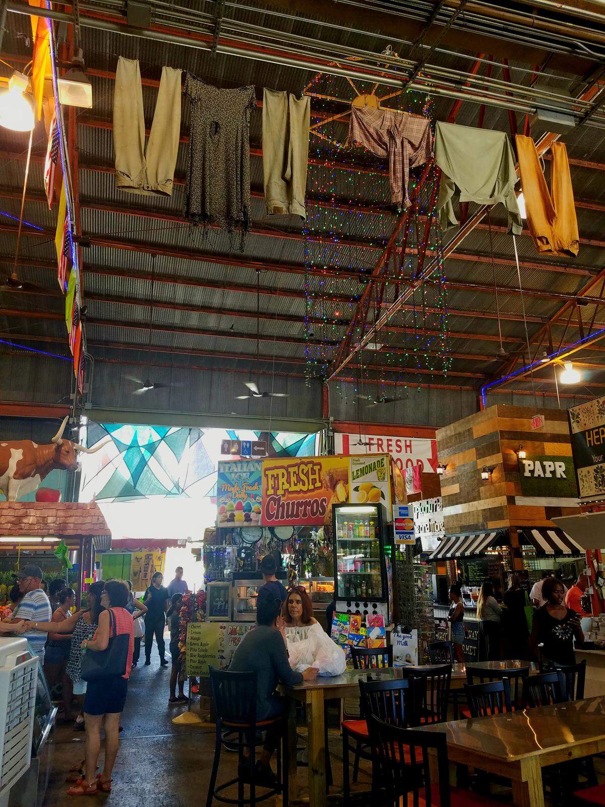 The cavernous indoor part of the market hosts hundreds of booths. There are more outside.