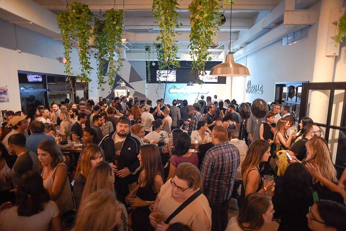 Crowds packed Bousa Brewing on opening night. (Facebook)