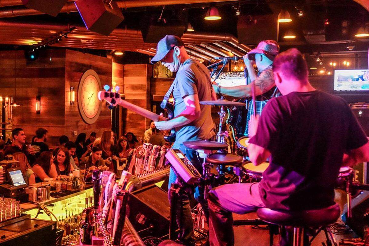Live bands rock the stage at Copper Blues Rock Pub &amp; Kitchen.