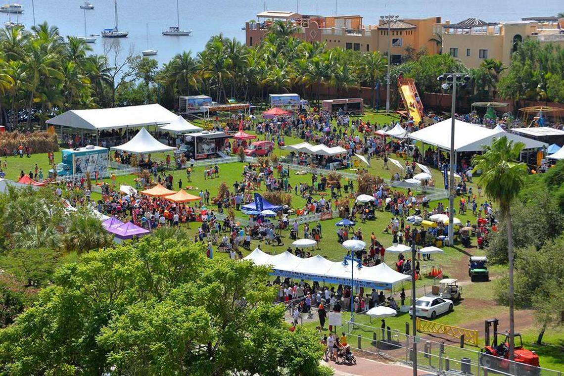 Aerial view of last year's Coconut Grove Pumpkin Patch Festival. (Facebook)