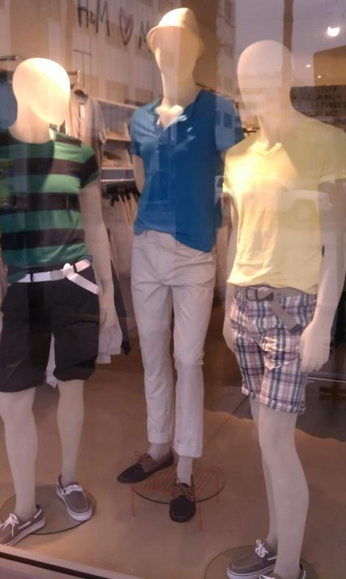 Men's apparel at the H&amp;M pop-up store on Miami Beach off Lincoln Road (1669 Meridian Ave., Miami Beach). For more info, go to: https://www.miami.com/hampm-pop-shop-opens-miami-beach-friday-june-1-article