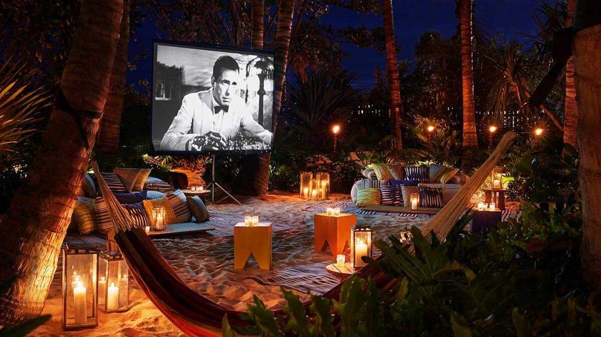 Tropicale at The Miami Beach Edition invites lovers on Valentine’s Day to cuddle on the sand with a private screening of the classic movie, “Breakfast at Tiffany’s,” a picnic basket and bottle of rosé.