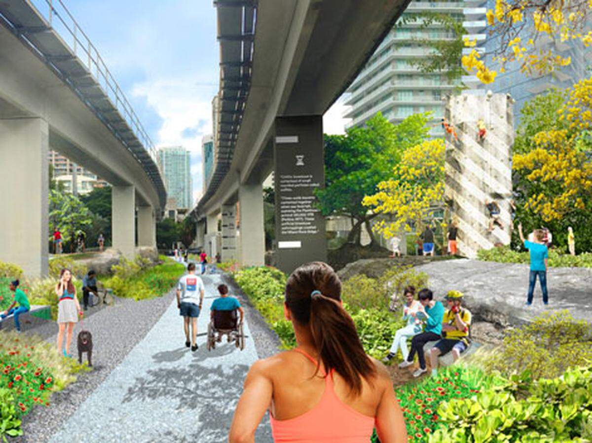 Rendering of the Underline under Metrorail near U.S. 1.