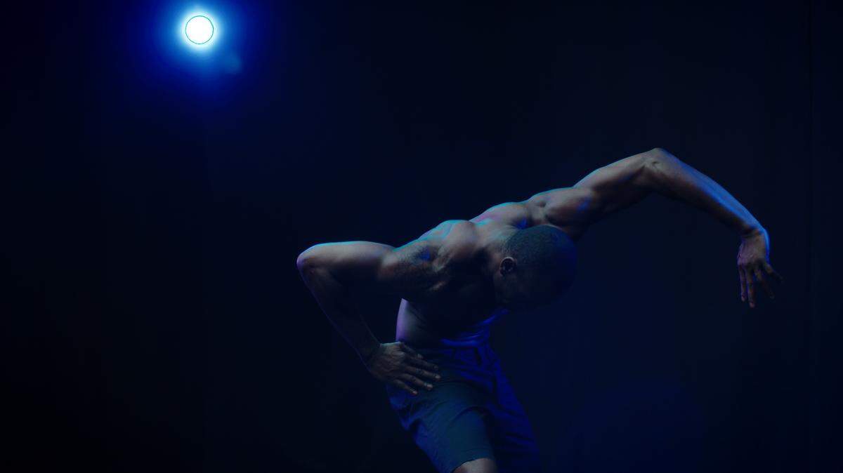 Alvin Ailey American Dance Theater’s Jamar Roberts in a still from the troupe’s Liberty City raised artistic director Robert Battle’s dance film tribute to the Oscar-nominated “Moonlight”