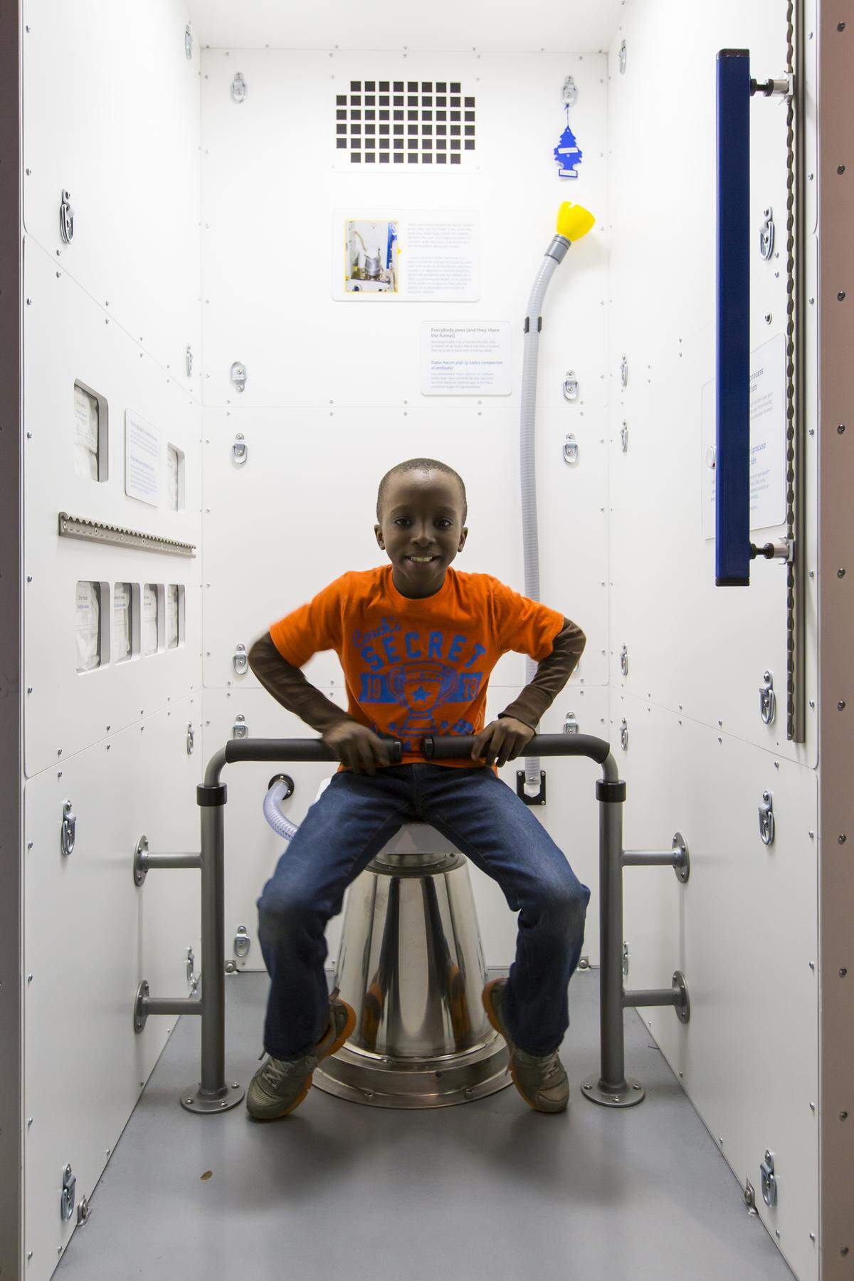 Better strap in tight if you don't want to make a mess in the space bathroom.
