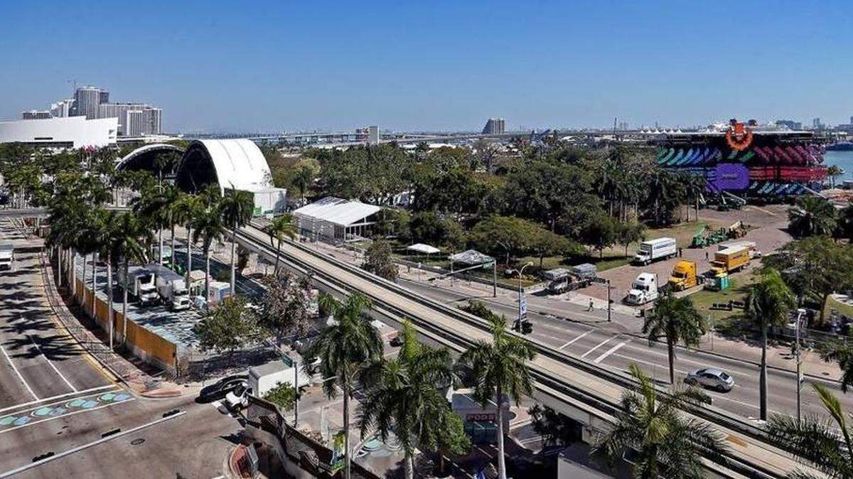 The stages are set on Wednesday, March 22, 2017 as final preparations are done for the weekend’s Ultra Music Festival in downtown Miami.