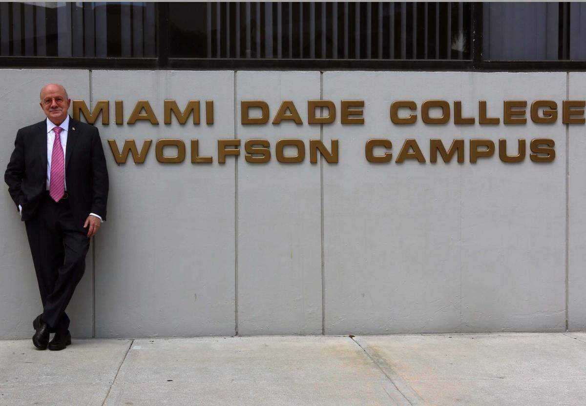 Eduardo Padron, president of Miami Dade College, at MDC Wolfson Campus on Friday, June 3, 2016.