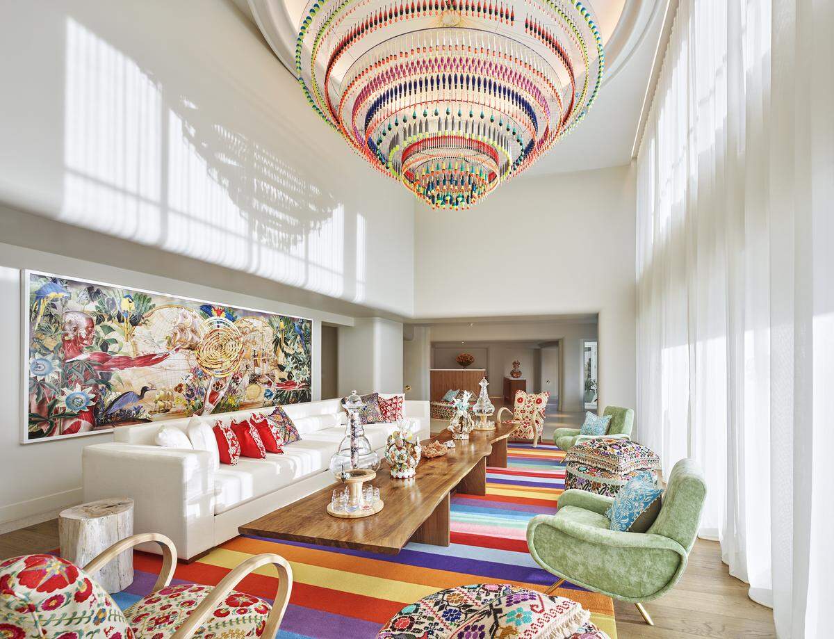 The reception area at Tierra Santa Healing House, a Forbes 4-Star Spa.