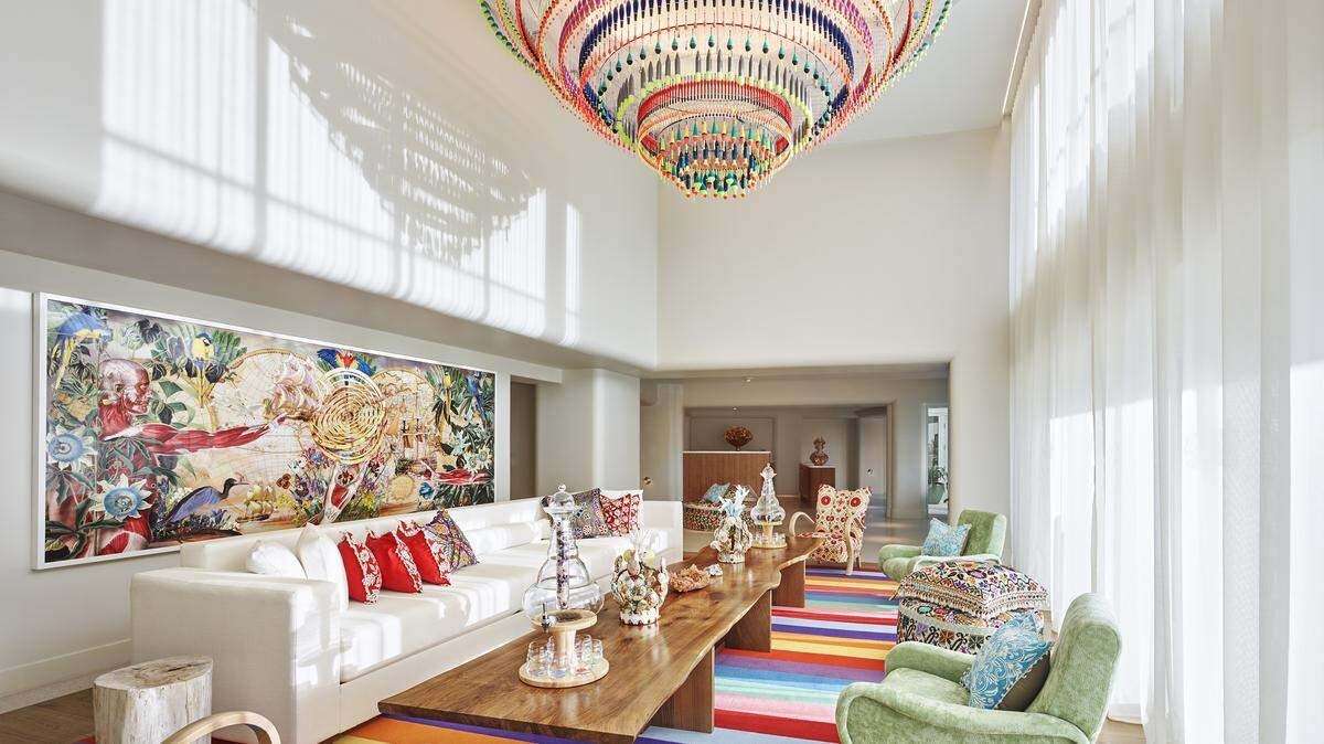 The reception area at Tierra Santa Healing House, a Forbes 4-Star Spa.
