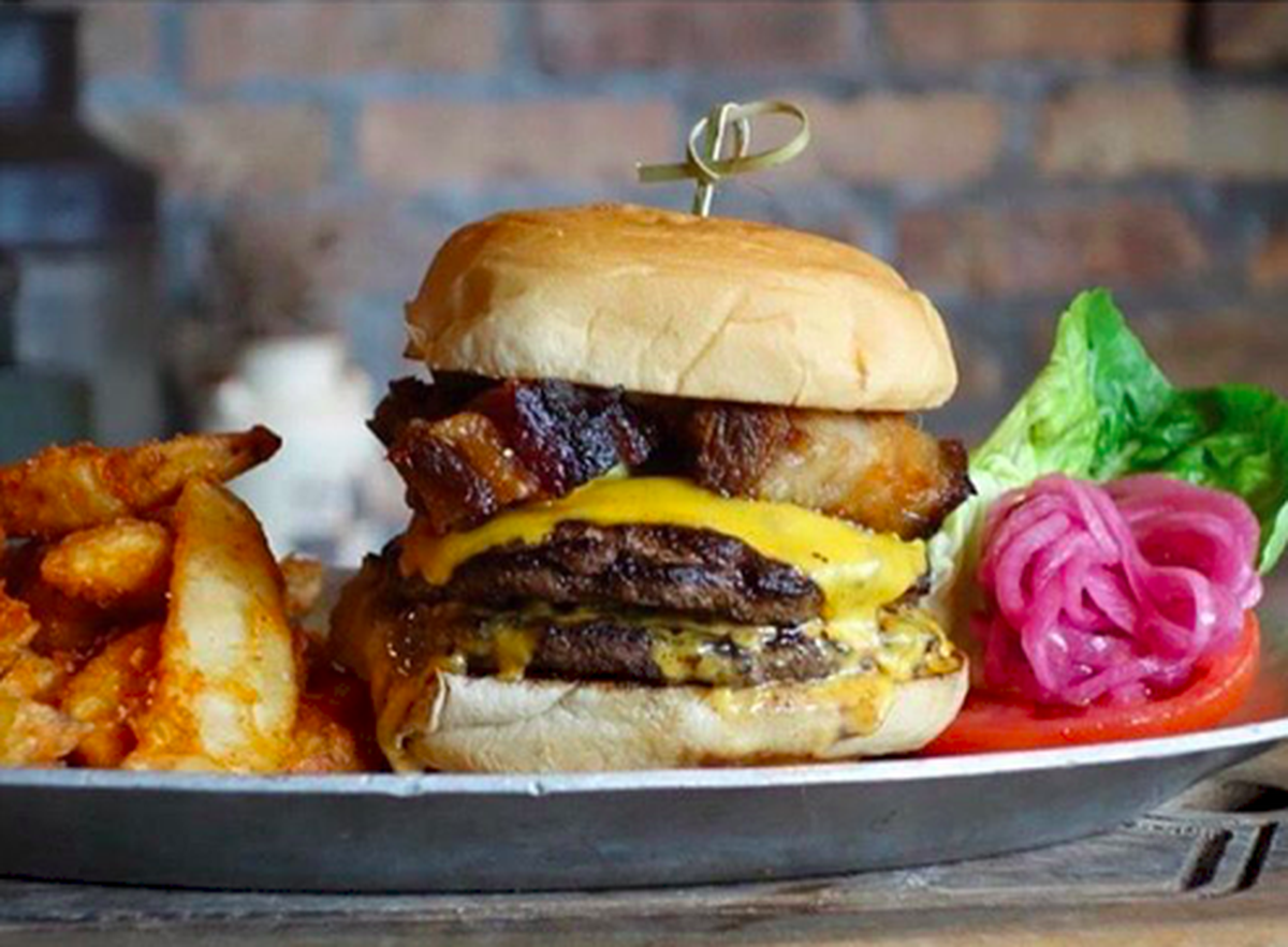 The Swine Burger from Swine Souther Table &amp; Bar