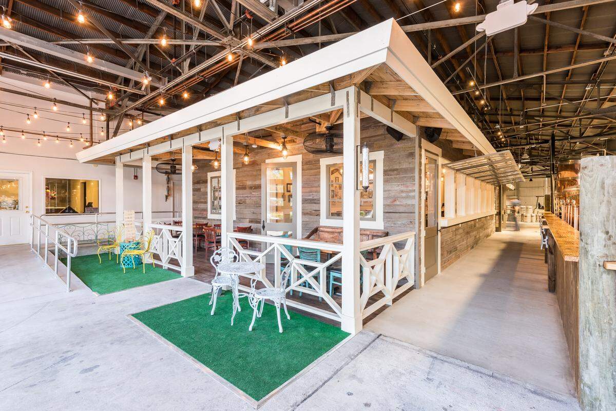 The taproom at Tarpon Bend Brewery.