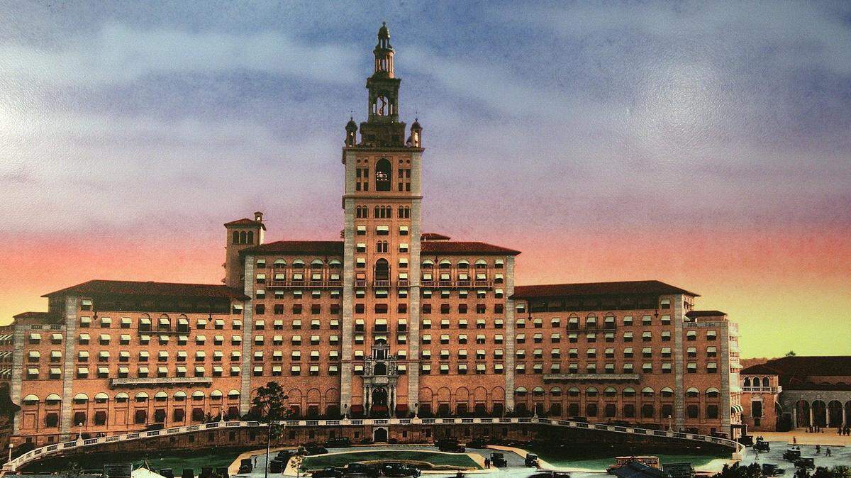 Historian Arva Moore Parks is writing a book about Coral Gables founder George Merrick.  Pictured is the Biltmore Hotel in the early days photographed at the Coral Gables Museum on Monday, September 21, 2015.