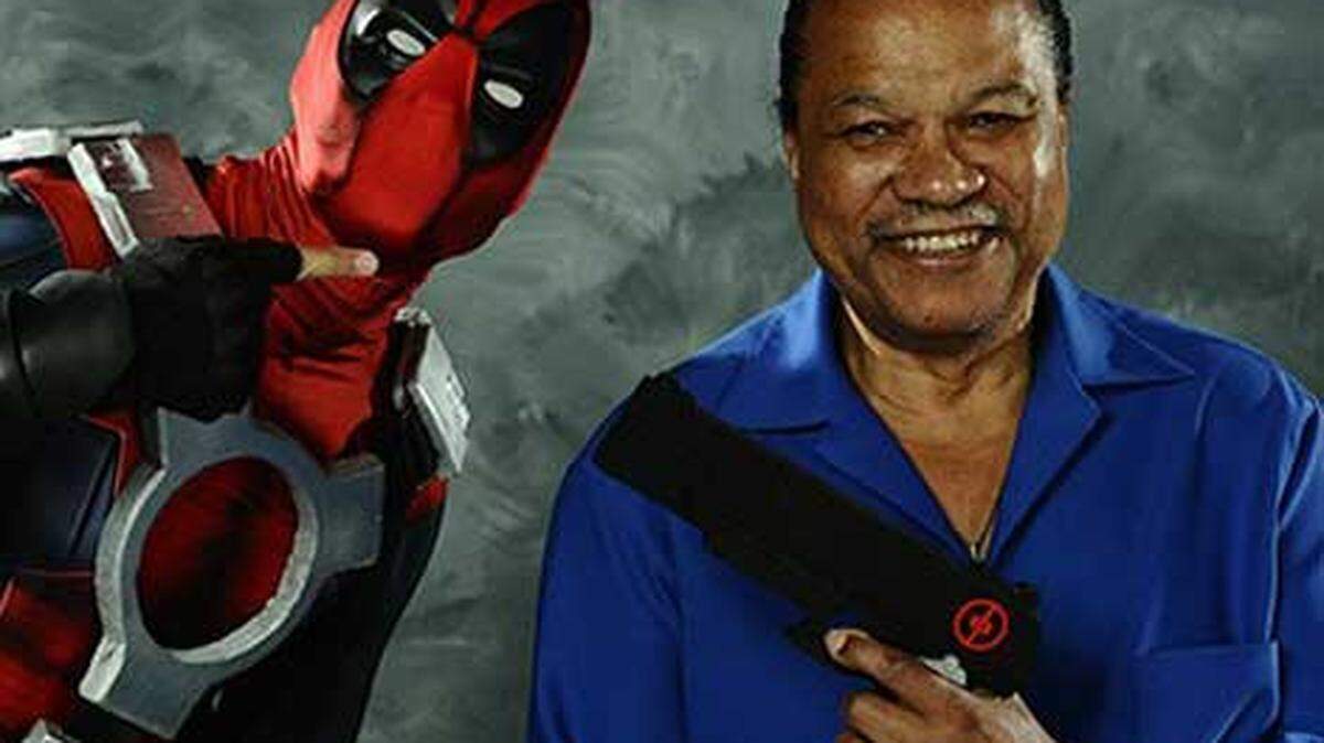 Billy Dee Williams hanging out with Deadpool.