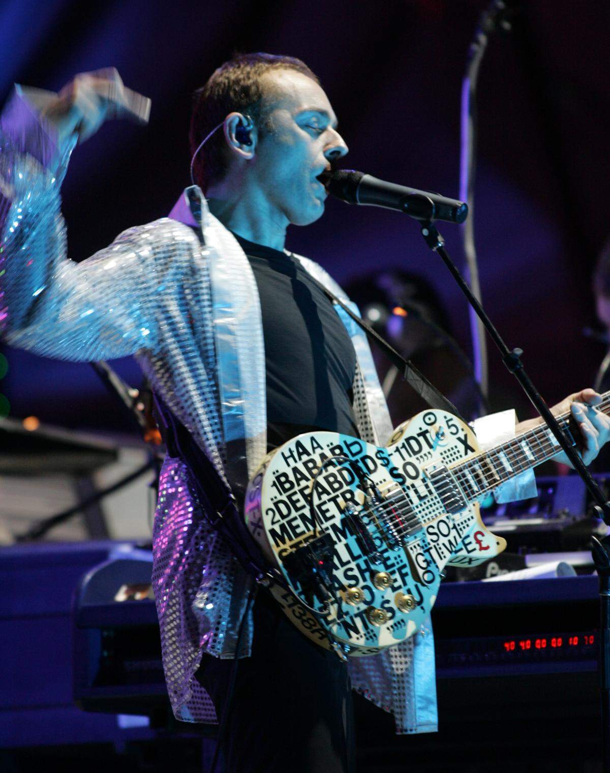 The group Underworld performs at Ultra Fest inside Bicentennial Park, downtown Miami, Florida on March 29, 2008.