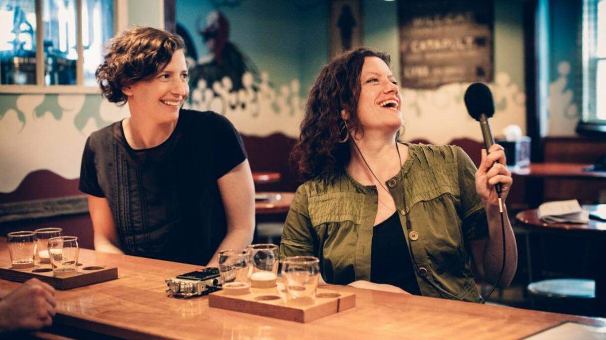 Nicola Twilley, left, and Cynthia Graber discuss the science of food in the podcast Gastropod. They will host a live show at the Frost Museum of Science.