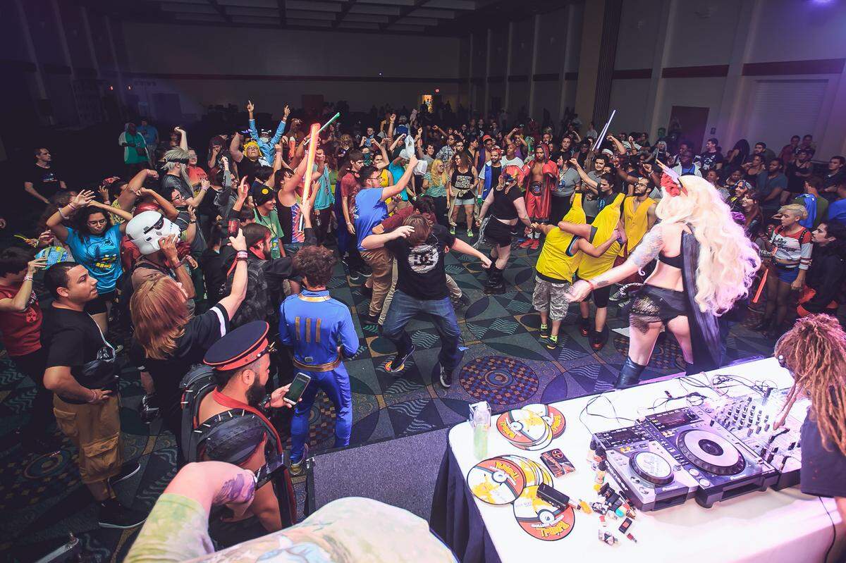 Cosplayers party it up at last year's Disco Party. Photo by SKYP3R Photography