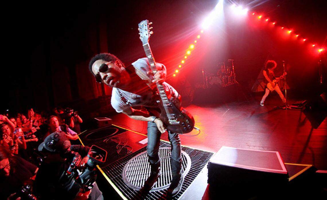Rocker Lenny Kravitz closed his tour at the Fillmore Miami Beach on Feb. 25, 2012. Photo: Tomas Loewy.