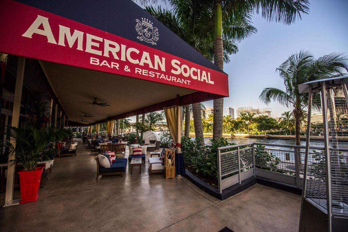 American Social will have a 47-foot LED television floating on the Miami River during its Super Bowl watch party. (The Dana Agency)