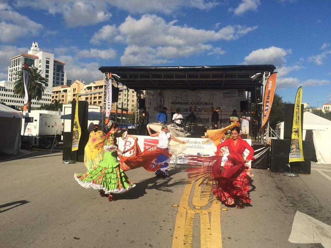 Dancers at last year's festival twirl as their colorful costumes flare out. (Facebook)