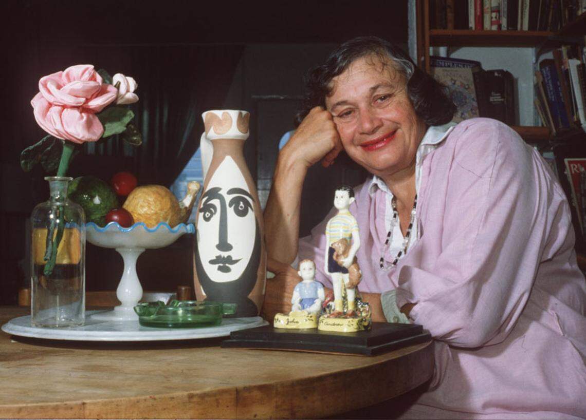 Barbara Capitman relaxes at home in Miami Beach. 4/22/1982
