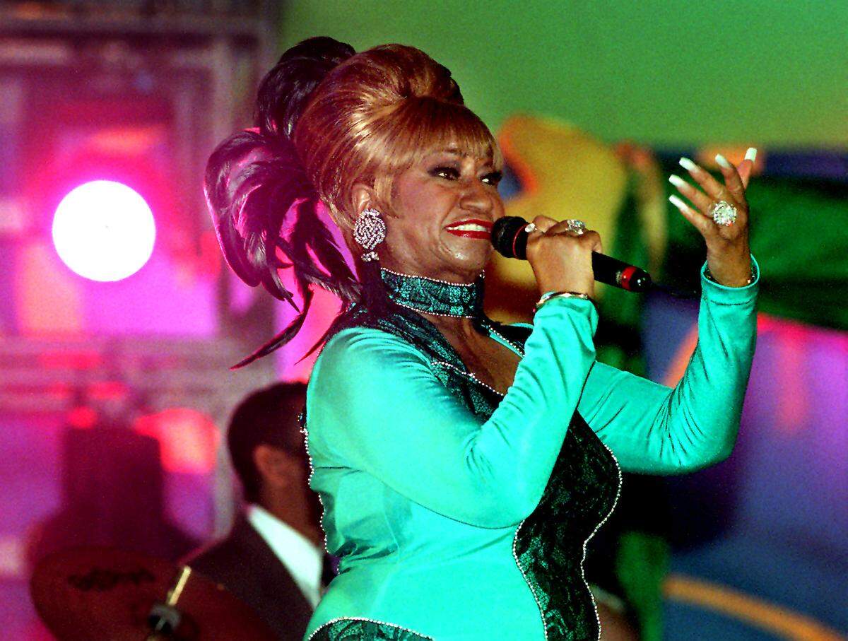 Celia Cruz opens Carnaval Night at Bayfront Park in 1997.