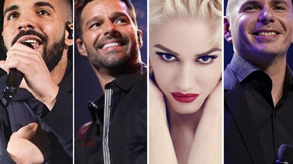 Drake, Ricky Martin, Gwen Stefani, and Pitbull are among the many musical acts that perform in South Florida this summer.