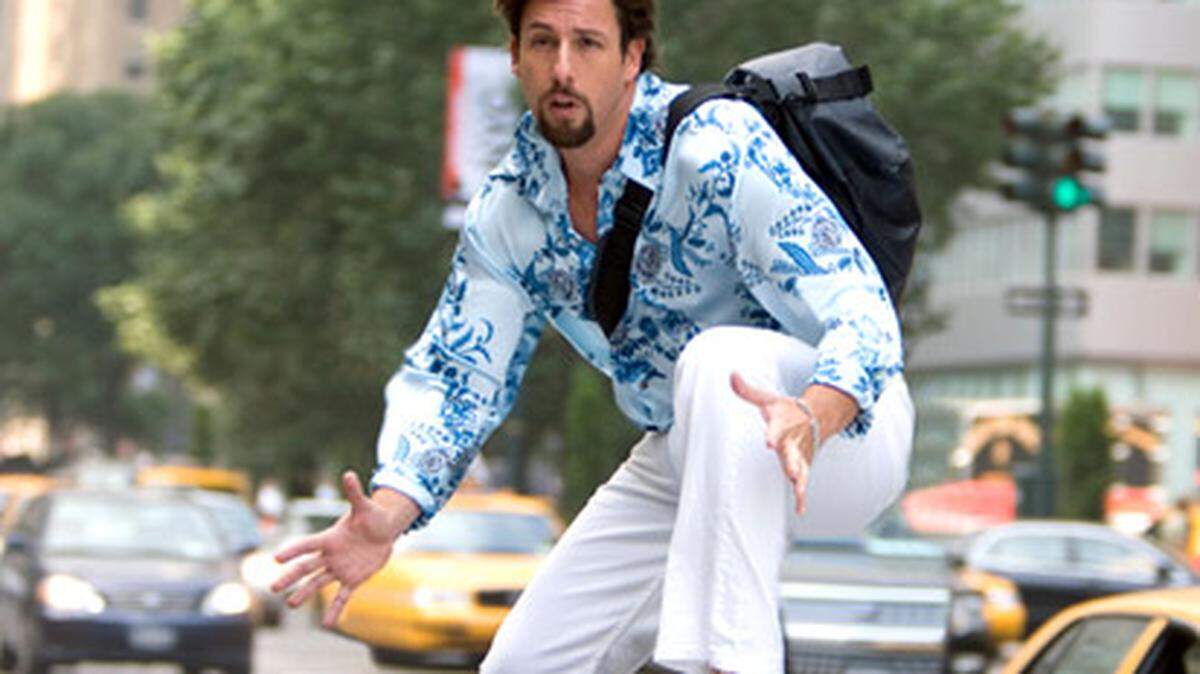 Adam Sandler stars as Zohan, an Israeli commando who fakes his own death in order to pursue his dream of becoming a hairstylist in New York. Photo: Tracy Bennett<!-- end forecolor -->